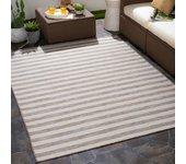 Surya alfombra exterior/interior a rayas beige/marfil 200x275