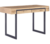 Beliani escritorio madera clara/negro 120 x 55 cm vida