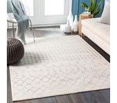 Surya alfombra bereber étnico blanco/gris 120x170