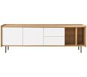 Mueble TV 180 blanco y natural Nadine