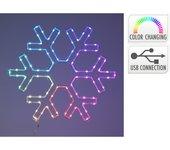 Adorno led cristal hielo, rgb, 90 leds, conexion usb. basics