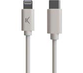 Ksix Cable USB-C/Lightning para iPhone Blanco