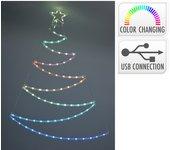 Arbol adorno led, rgb, conexion usb