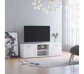 Mueble de tv madera contrachapada blanco 120x34x37 cm