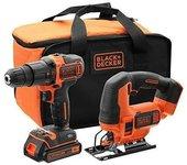 Black & Decker Black&decker - Kit de sierra para metales y taladro Black and Decker 18V