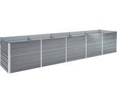 vidaXL Arriate de acero galvanizado gris 400x80x45 cm