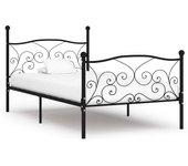 Cama solar con listones negros de metal 100x200 cm