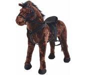 vidaXL Caballo de peluche de pie marrón oscuro XXL