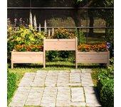 vidaXL Jardinera de madera maciza de pino 245,5x44x75 cm