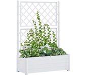 Vidaxl Jardinera Con Enrejado Pp 100x43x142 Cm