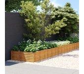 vidaXL Jardinera acero corten 579x100x36 cm