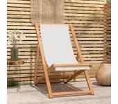 Silla madera teca crema 56x105x96 cm