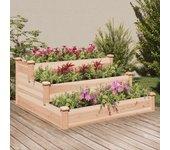 vidaXL Jardinera arriate madera maciza abeto 120x120x56 cm