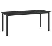 Mesa de jardín VIDAXL Negro Aluminio (190x90x74 cm)