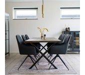 House Nordic Silla de comedor giratoria Ava negro