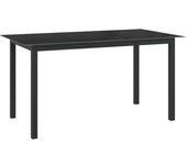 Mesa de jardín VIDAXL Negro Aluminio (150x90x74 cm)