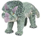 vidaXL Dinosaurio triceratops de peluche de pie verde XXL