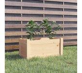 vidaXL Jardinera de madera maciza de pino 60x31x31 cm