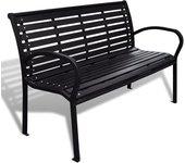 Banco Jardin VIDAXL Negro WPC (125 cm)