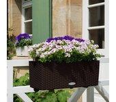 LECHUZA Jardinera BALCONERA Cottage 50 ALL-IN-ONE moca