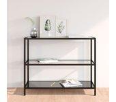 Mesa consola VIDAXL Negro Cristal (100x36x90 cm)