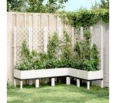 Jardinera con rejilla blanca 160x120x142 cm en PP