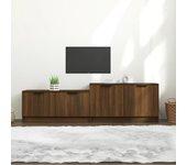 Mueble para TV Roble marrón 158,5x36x45 cm Madera multicapa