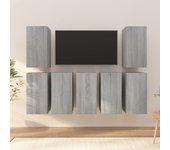 Mueble TV 7 piezas Sonoma gris 30,5x30x60 cm madera multicapa