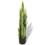 Sansevieria Planta Artificial con Jarrón 90 cm Verde