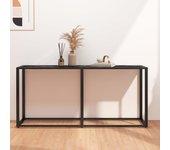 Mesa consola VIDAXL Negro Cristal (160x35x75,5 cm)