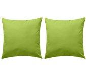 Almohadas de exterior 2 piezas 45x45 cm verde manzana