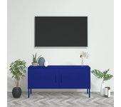 Mueble TV azul marino 105x35x50 cm en acero