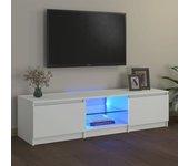 vidaXL Mueble para TV con luces LED blanco 140x40x35,5 cm