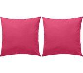 Almohadas de exterior 2 piezas 45x45 cm Rosa