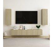 Juego de muebles para TV 5 piezas Sonoma Wood Oak Multilayer