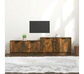 Mueble para TV Smoke Roble 158,5x36x45 cm Madera multicapa