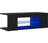 Soporte TV con luces LED negro 90x39x30 cm