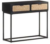 Mesa consola VIDAXL Negro Madera (90x35x76 cm)