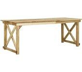 Mesa de jardín VIDAXL Marrón Madera (200x79x75 cm)