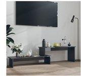 vidaXL Mueble para TV de aglomerado gris brillante 180x30x43 cm