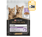 Pack 26 X Pro Plan Gato Kitten Pavo En Salsa 85g