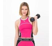 Camiseta de fitness puma fit ain ron garnet rosa mujer