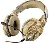 auriculares trust gaming gxt 322 carus desert camo sonido gran calidad - cable trenzado 2m multiplataforma