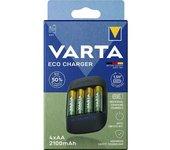 Varta Cargador ECO CHARGER, incluye 4 pilas recargables AA (2100 mAh), a partir de 4 unid.