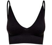 Top only vicky rib seamless v- negro mujer