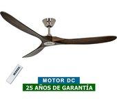 Ventilador De Techo Casafan 318015 Eco Genuino 180 Madera Maciza Nogal/cromo Satinado