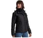 Abrigo Impermeable para Mujer SUPERDRY (XS - Poliéster - Negro)