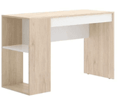 Mesa escritorio thane blanco y roble 115x50x74 cm