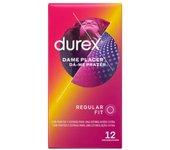 Durex Dame Placer 12 Unidades - Preservativos Puntos y Estrías Látex Natural