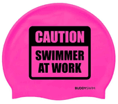 Buddyswim Gorro De Natación Caution Swimmer At Work Silicone